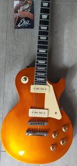 EKO VL480 GTV LesPaul-model Aged Gold Sparkle P-90