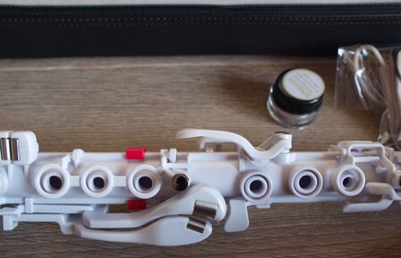 Nuvo Clarineo, wit-pink, Stemming C, Licht polymeer, Standaardset