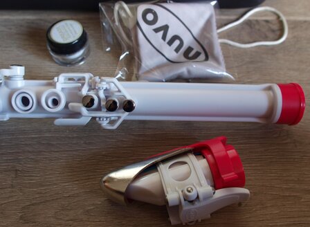 Nuvo Clarineo, wit-pink, Stemming C, Licht polymeer, Standaardset