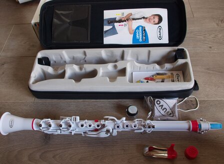 Nuvo Clarineo, wit-pink, Stemming C, Licht polymeer, Standaardset