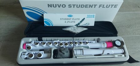 Nuvo Student Flute, White Pink