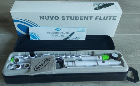 Nuvo Student Flute, White White Green