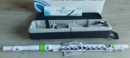 Nuvo Student Flute, White White Green