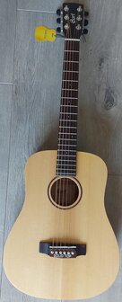 Cort Folkgitaar, Earth Mini Traveller, Open Pore met gigbag, kleiner model (3/4)