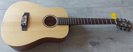 Cort Folkgitaar, Earth Mini Traveller, Open Pore met gigbag, kleiner model (3/4)
