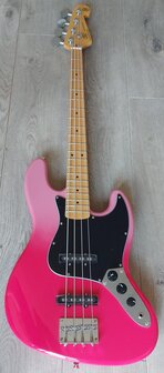 SX Modern Series JB style electric bass guitar with gigbag, pink twilight