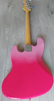 SX Modern Series JB style electric bass guitar with gigbag, pink twilight