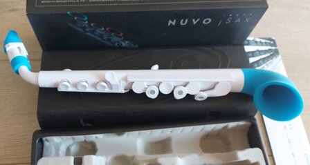 Nuvo jSax standaard kit, wit/blauw