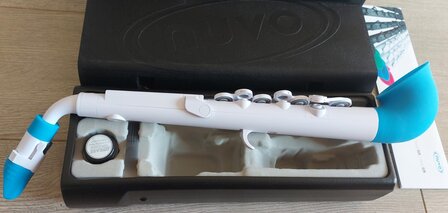 Nuvo jSax standaard kit, wit/blauw
