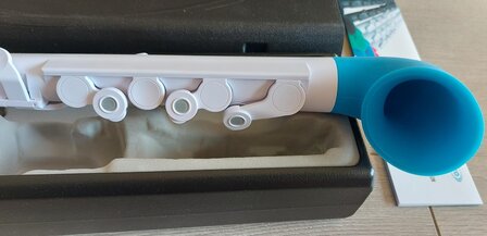 Nuvo jSax standaard kit, wit/blauw