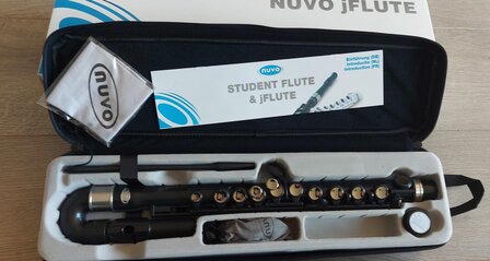 Nuvo Student Flute, Zwart Zilver