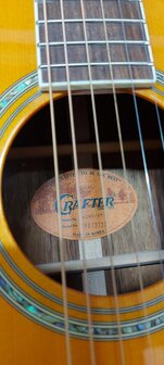 Crafter TA080/AM, Acoustic parlor guitar, solid Sitka spruce top