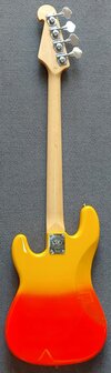 SX Modern Series PB style electric bass guitar with gigbag, burning fire
