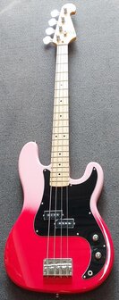 SX Modern Series PB style electric bass guitar with gigbag, , pink twilight