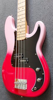 SX Modern Series PB style electric bass guitar with gigbag, , pink twilight