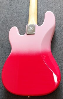 SX Modern Series PB style electric bass guitar with gigbag, , pink twilight