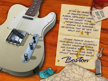Boston Softcase nylon softcase met polystryreen vulling voor electrische gitaar