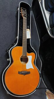 Tanglewood Super Jumbo Evolution Exotic Viscount Trans Orange nu met koffer