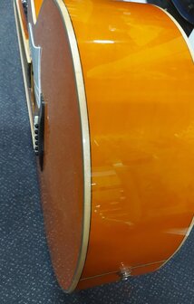 Tanglewood Super Jumbo Evolution Exotic Viscount Trans Orange nu met koffer