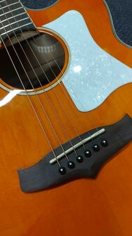 Tanglewood Super Jumbo Evolution Exotic Viscount Trans Orange nu met koffer