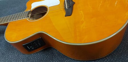 Tanglewood Super Jumbo Evolution Exotic Viscount Trans Orange nu met koffer