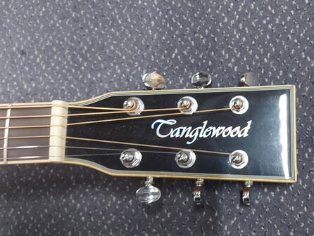 Tanglewood Super Jumbo Evolution Exotic Viscount Trans Orange nu met koffer
