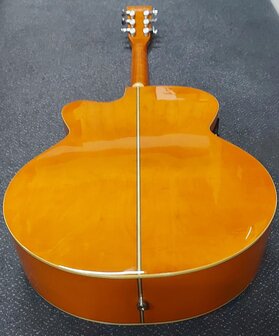 Tanglewood Super Jumbo Evolution Exotic Viscount Trans Orange nu met koffer