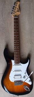 Cort G110 e-gitaarpakket Tobacco sunburst met Cort CM15 combo versterker