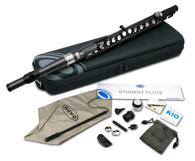 Nuvo Student Flute, Zwart met Koolvezeleffect