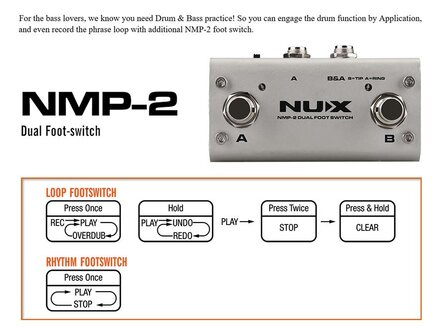 MIGHTY-B50BT |NUX Mighty Series digitale basversterker 50 Watt - 6