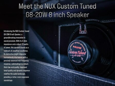 NUX Mighty Series modeling amplifier 20 watt MK2 - 8&quot; speaker - amp modeling - DSP - looper - tuner - USB audio
