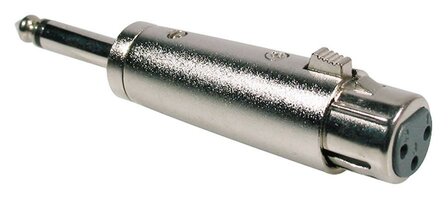 Verloop / adapter XLR-F(female) / Jack male mono, reserveren