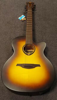 L&acirc;g Tramontane T70 Auditorium met cutaway, electro-akoestisch, Brownburst
