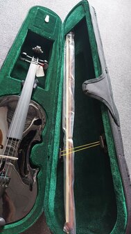 Viool 4/4 (volwassen model) compleet, zwart 