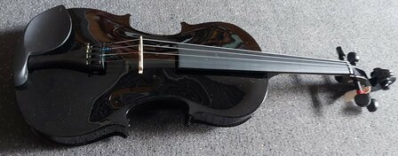 Viool 4/4 (volwassen model) compleet, zwart 