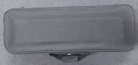 Koffer Altviool zwart met hygrometer