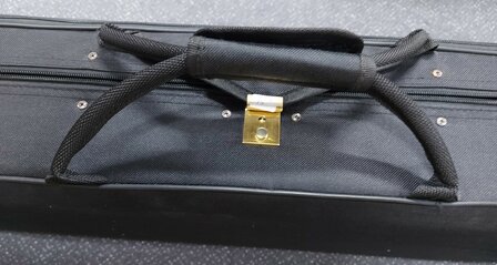 Koffer Altviool zwart met hygrometer