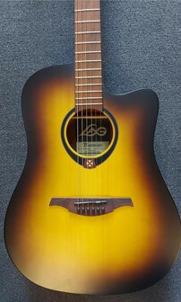 L&acirc;g Tramontane T70 Dreadnought Brownburst, electro-akoestisch