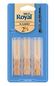 3 D&#039;Addario Rico Royal rieten voor Bes klarinet, maat 1.5, 2.0 of 3.0
