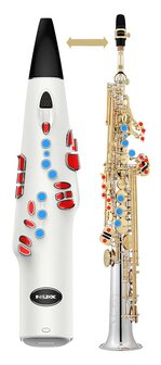 NUX Nes-1 digitale saxofoon, met bluetooth, draadloos met 5W speaker, wit