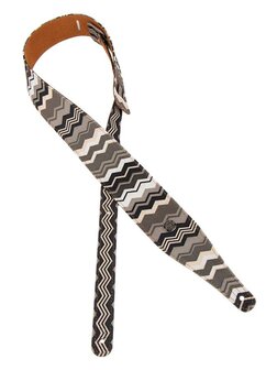 Gaucho Peace Series gitaarriem, jeans zigzag