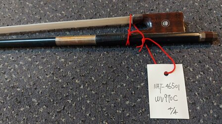 Warchal carbon fiber vioolstrijkstok 4/4 WV970C