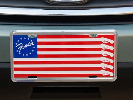 Fender Flag Licence Plate