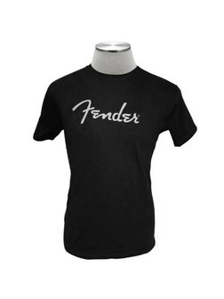 Fender Logo T-Shirt, zwart, maat L of XL