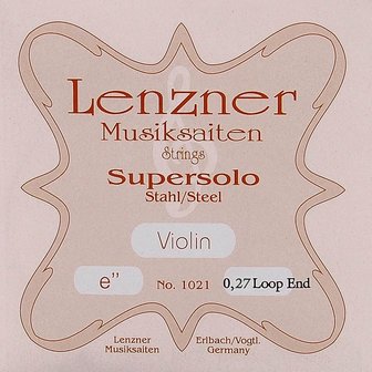 Lenzner Supersolo E-1 vioolsnaar 4/4, steel, loopend, heavy