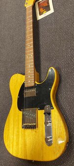 G&amp;L USA Custom Build Korina Asat Classic Bluesboy Honey Ale met luxe Tolex case