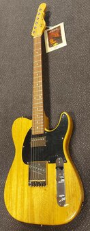 G&amp;L USA Custom Build Korina Asat Classic Bluesboy Honey Ale met luxe Tolex case