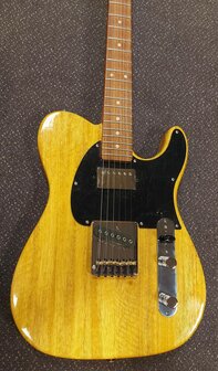 G&amp;L USA Custom Build Korina Asat Classic Bluesboy Honey Ale met luxe Tolex case