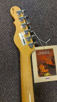 G&amp;L USA Custom Build Korina Asat Classic Bluesboy Honey Ale met luxe Tolex case