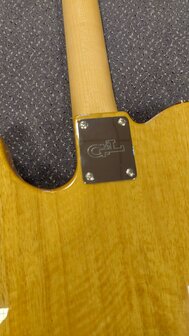 G&amp;L USA Custom Build Korina Asat Classic Bluesboy Honey Ale met luxe Tolex case